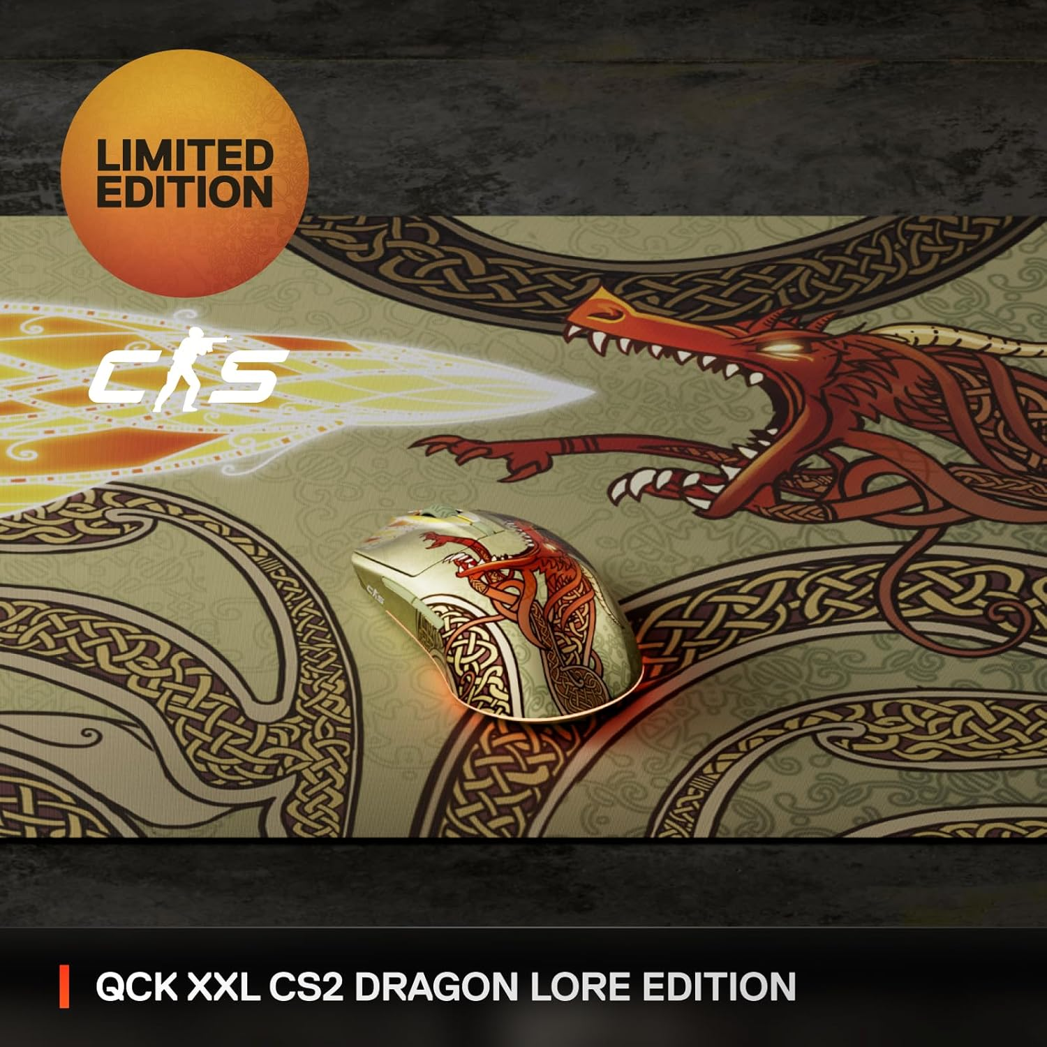 SteelSeries QcK CS2 Dragon Lore Edition - XXL SteelSeries QcK CS2 Dragon Lore Edition - XXL